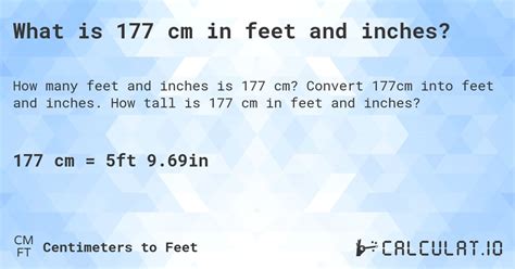 how tall is 177 cm in feet|177.5 cm in feet inches.